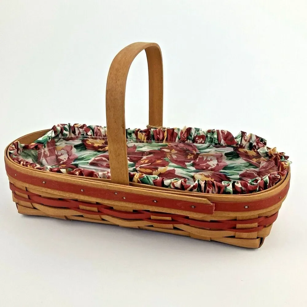Longaberger May Series Tulip Basket | /w Liner & Protector 1992 Spring #14648